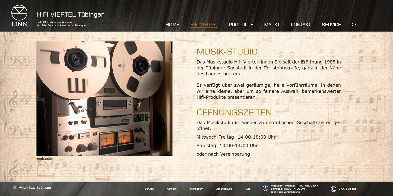 Homepage-Entwurf für einen Elektrofachmarkt, Ansicht 2