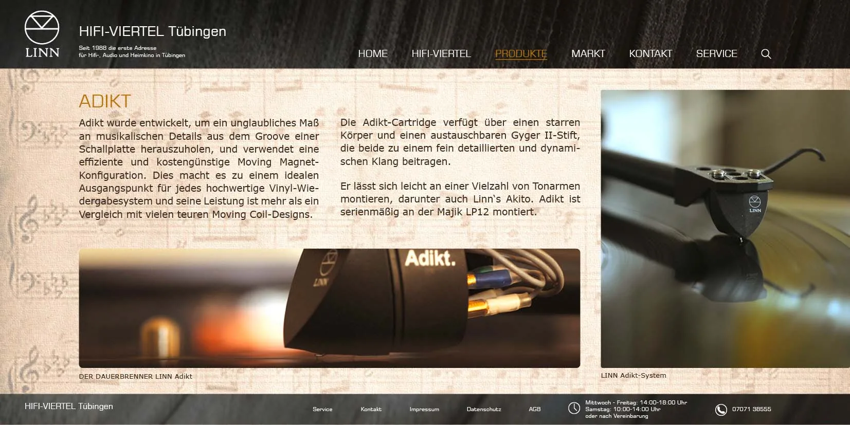 Homepage-Entwurf für einen Elektrofachmarkt, Ansicht 3