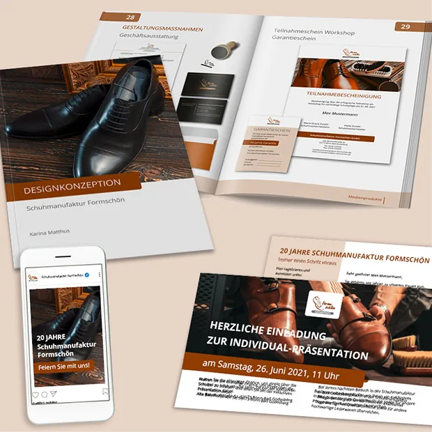 Designkonzeption für eine Maßschuh-Manufaktur