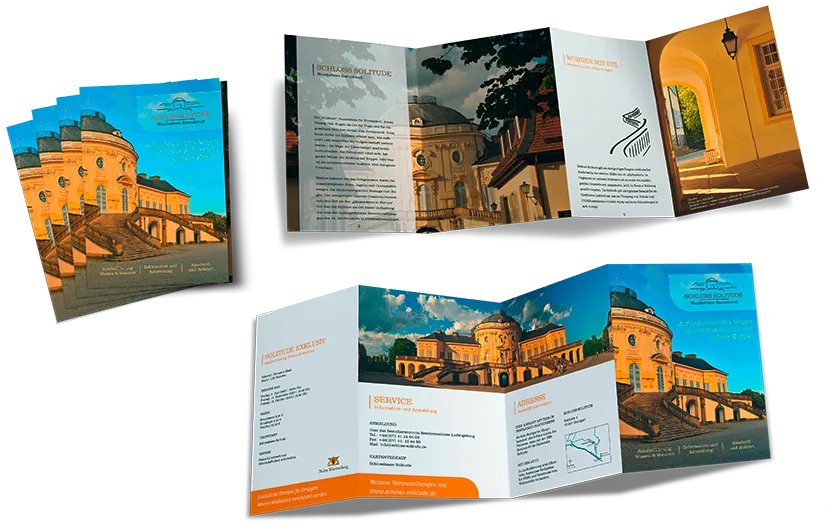 Prospektgestaltung für ein Schloss in Stuttgart