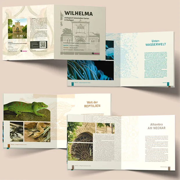 Broschürengestaltung für einen zoologisch-botanischen Garten